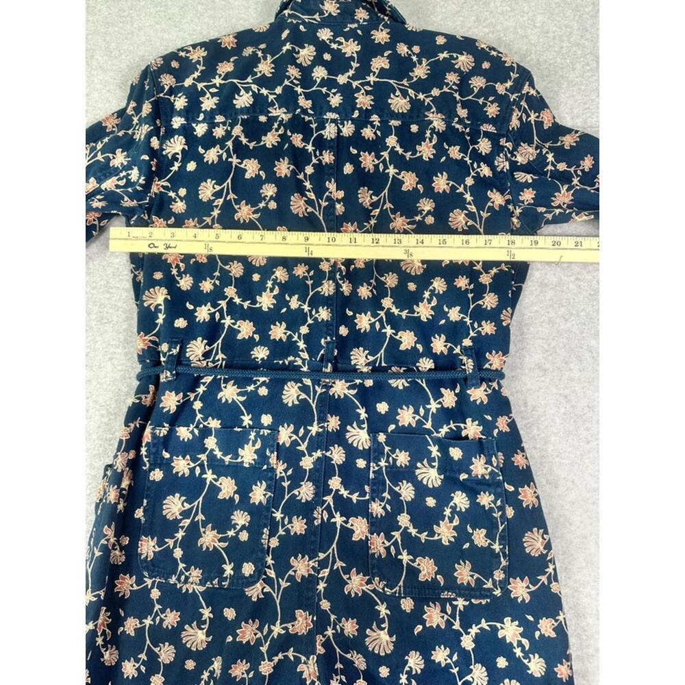 Future Collective x Jenny K. Lopez Floral Utility Jumpsuit Denim Blue Size 6 - Picture 8 of 15